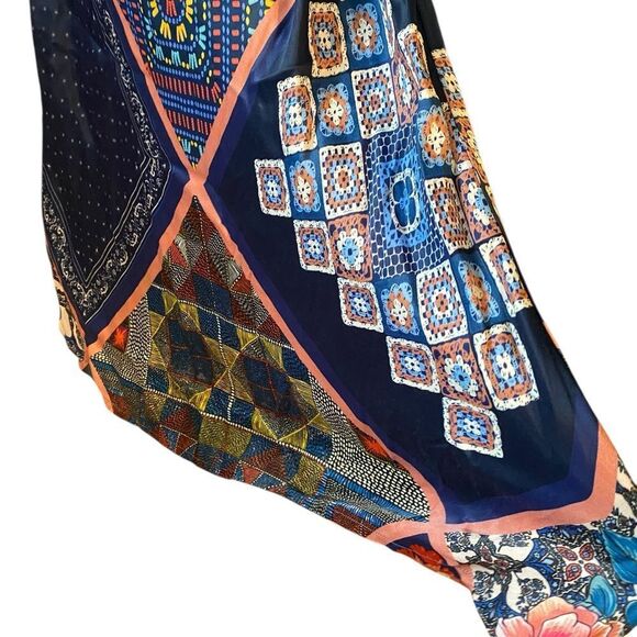 Anthropologie Conditions Apply Sz L NWT Blue Chloe Maxi Slip Dress - Picture 7 of 15